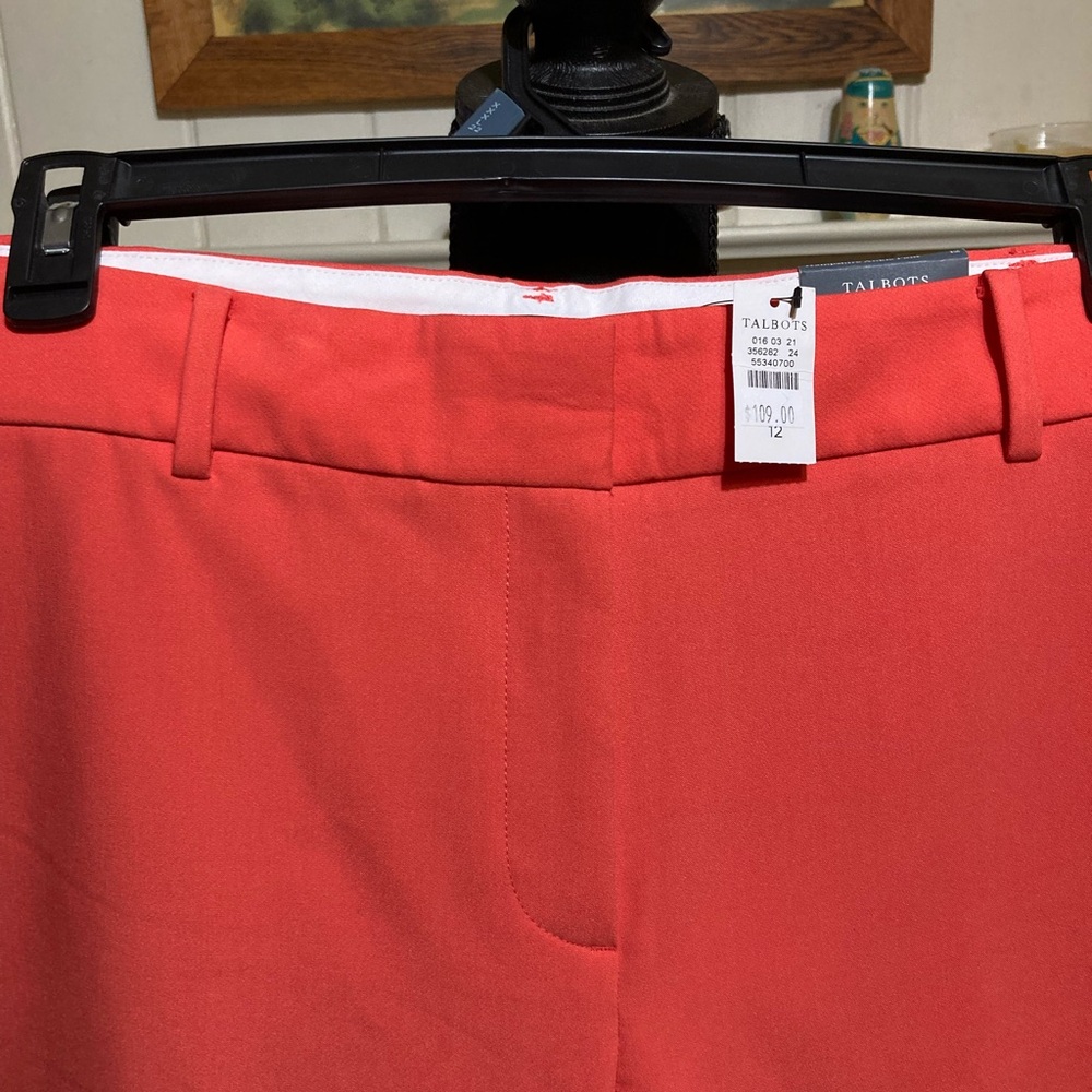 Talbots Coral Hampshire Ankle Pant size 12 NWT
